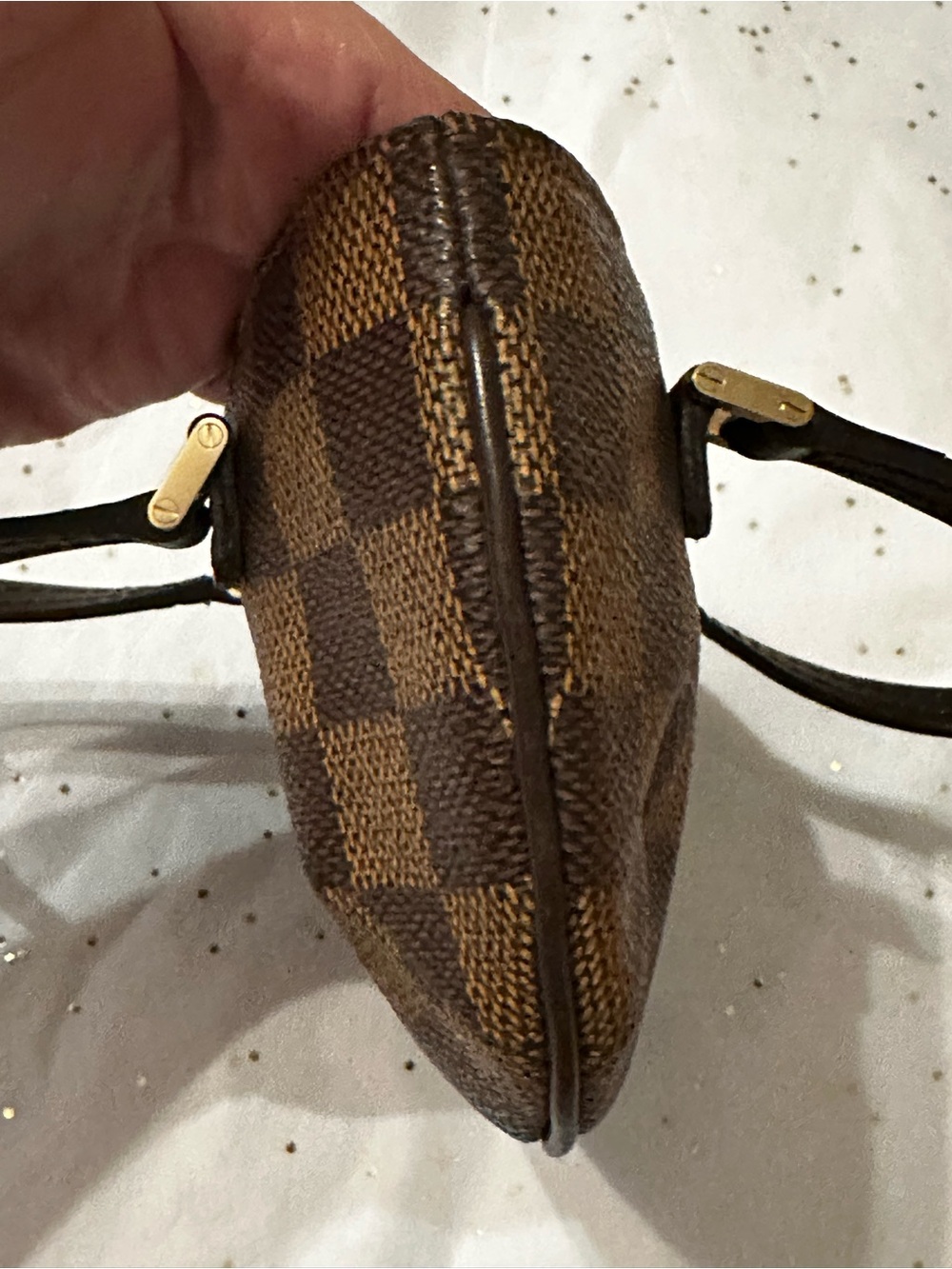 Louis Vuitton Damier Ebene Canvas Manosque GM Pochette EUC - Picture 6 of 17